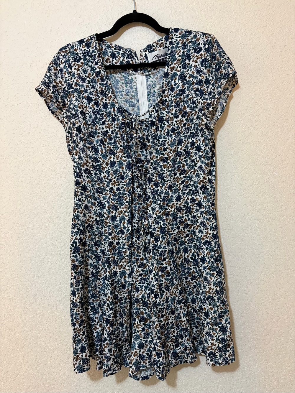 90s Marni West Blue Floral Romper Dress